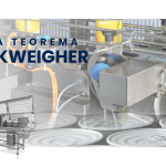 High-speed checkweigher inspecting open and closed cans on a stainless steel production line with Versa Teorema system